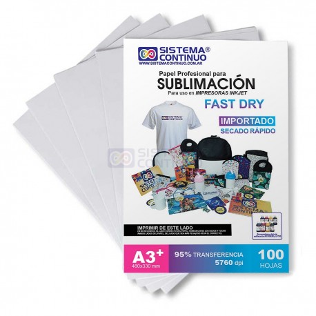 Papel para Sublimar Importado Fast Dry - A4 - Paquete x 100 hojas