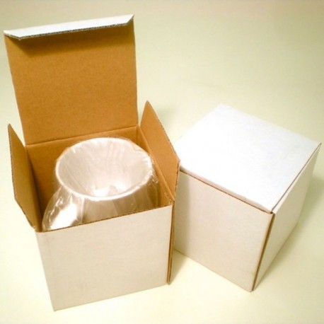 Caja sublimable de carton para tazas.