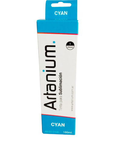 Tinta Sublimación Premium Artanium x 100cc
 Color-Cian