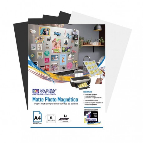 Papel Magnetico Fotografico Glossy - A4 x 5 Hojas