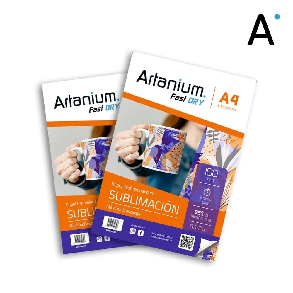 Papel Para Sublimar Artanium Fast Dry - A4 - Paquete x 100 hojas
