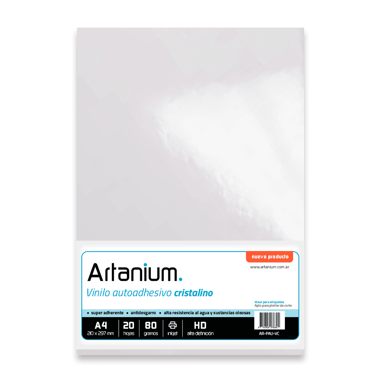 Vinilo Adhesivo Cristalino - A4 95gr - 20 Hojas