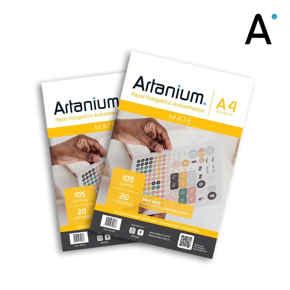 Papel Photo Matte Autoadhesivo 105gr A4 x20 Hojas