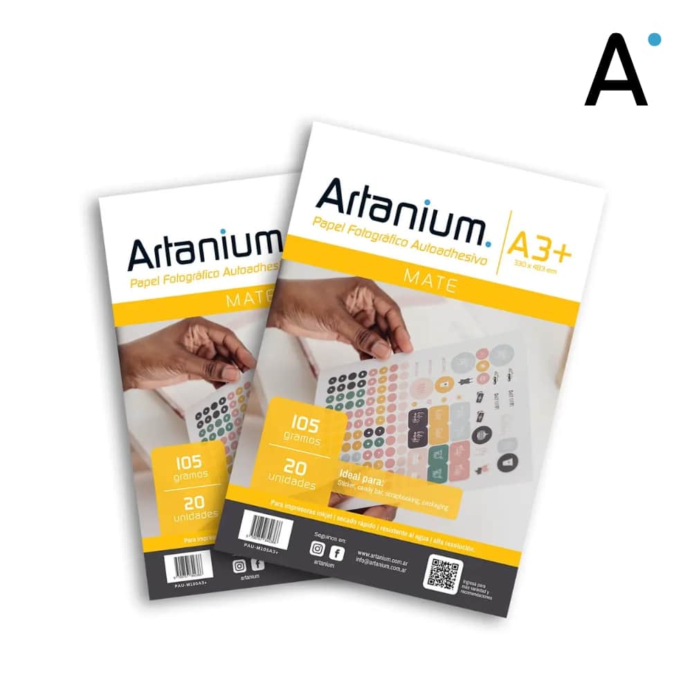 Papel Photo Matte Autoadhesivo 105gr A3+ x20 Hojas