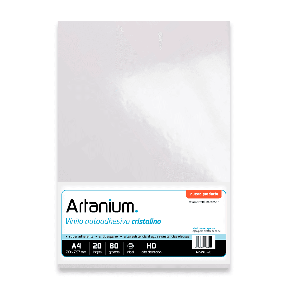 Vinilo Adhesivo Cristalino - A4 95gr - 20 Hojas