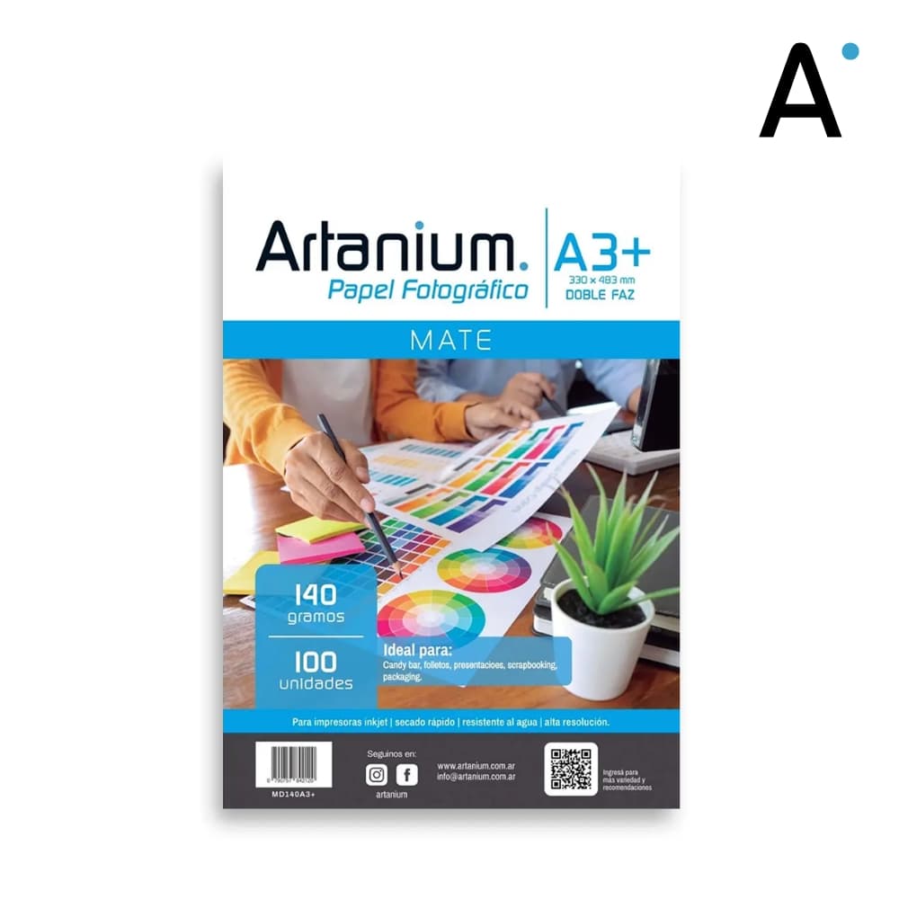 Papel Photo Matte 140gr Doble faz A3+ x100 Hojas