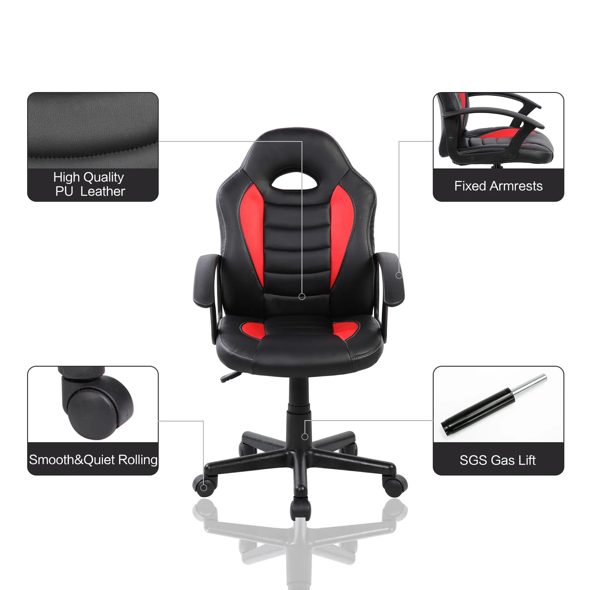 Silla Gamer - Negra/Roja