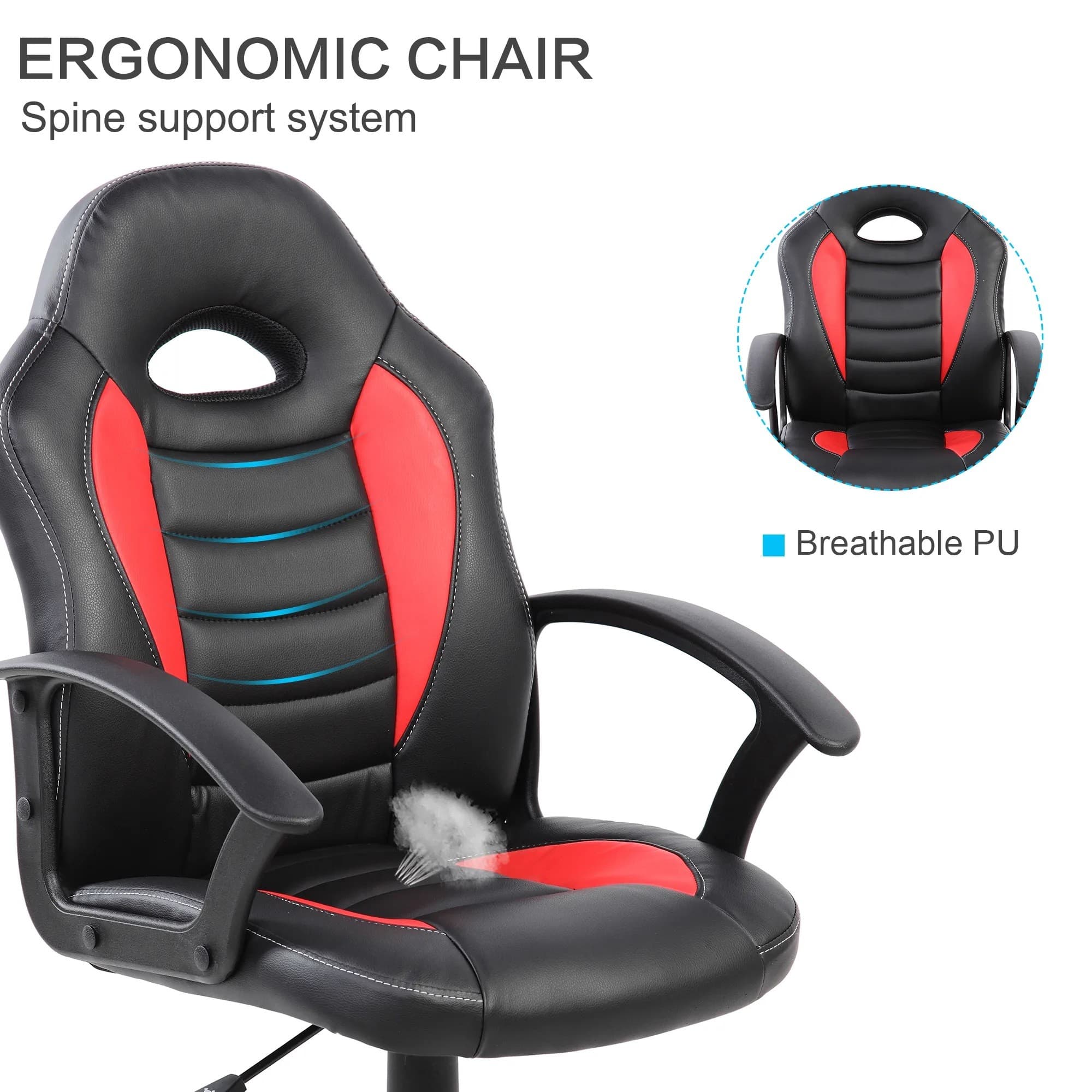 Silla Gamer - Negra/Roja