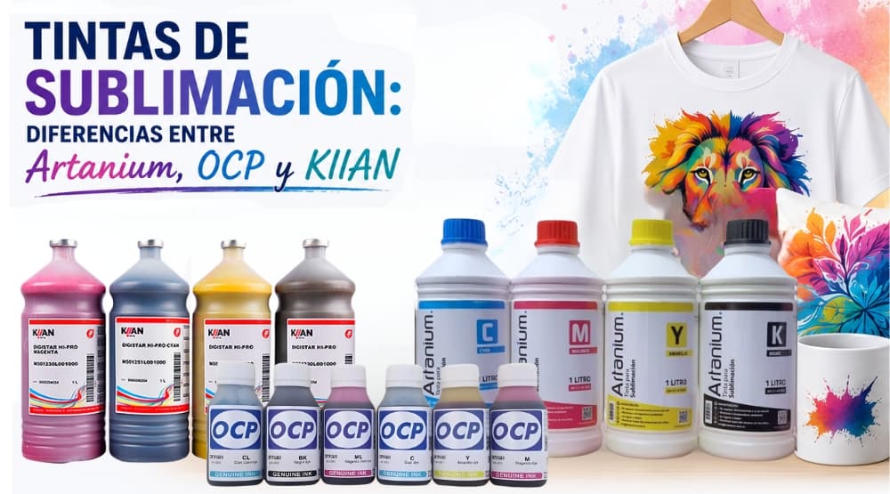 Tintas de sublimacion: diferencias entre Artanium, OCP y KIIAN