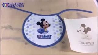 Video de Babero Blanco con tiras (100%  toalla)
