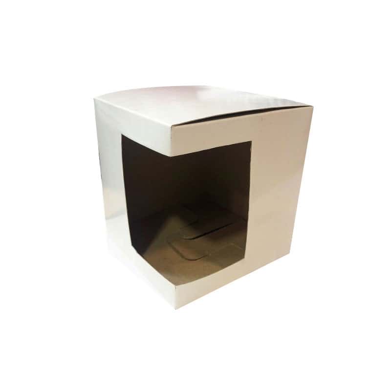 Caja sublimable de cartón para tazas CON VENTANA