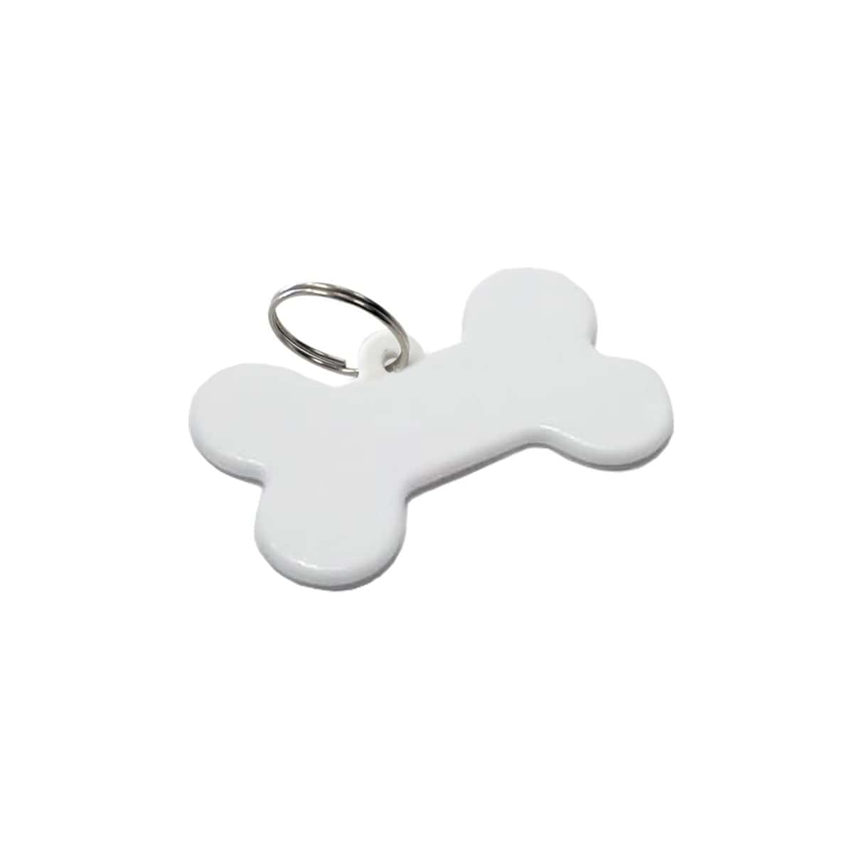 Llavero Hueso Chico Brillante x50 unidades - 28x46mm con argolla