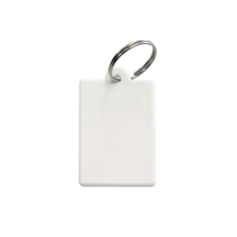 Llavero Rectangular Brillante x50 unidades - 35x50mm con argolla