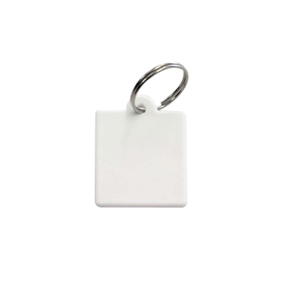 Llavero Cuadrado Brillante x50 unidades - 40x40mm con argolla