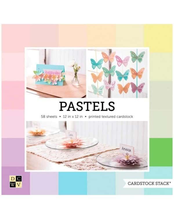 Block de 58 hojas colores pastel 30,5 x 30,5 cm DCWV