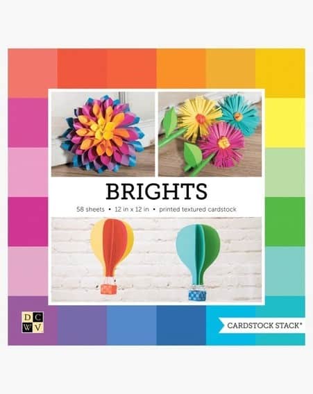 Block de 58 hojas colores brillantes 30,5 x 30,5 cm DCWV