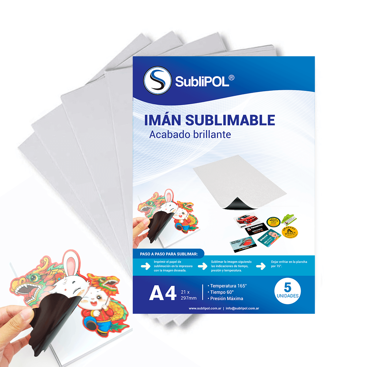 Iman A4 Sublimable x 5 Hojas