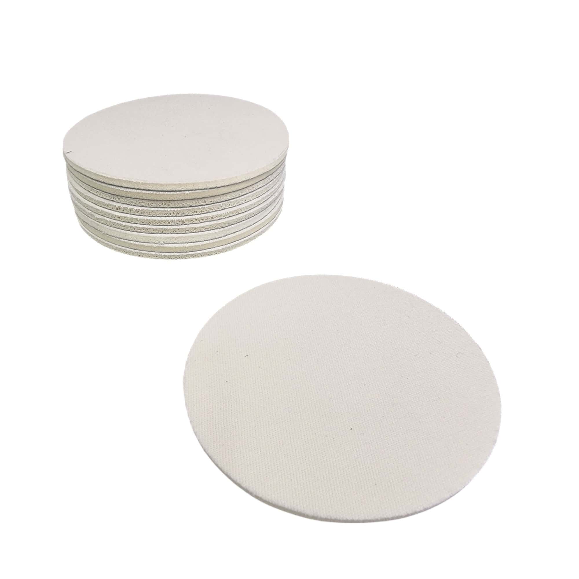 Posa Vaso x 10 Unidades BASE GRIS Goma y Tela Redondo 10 cm