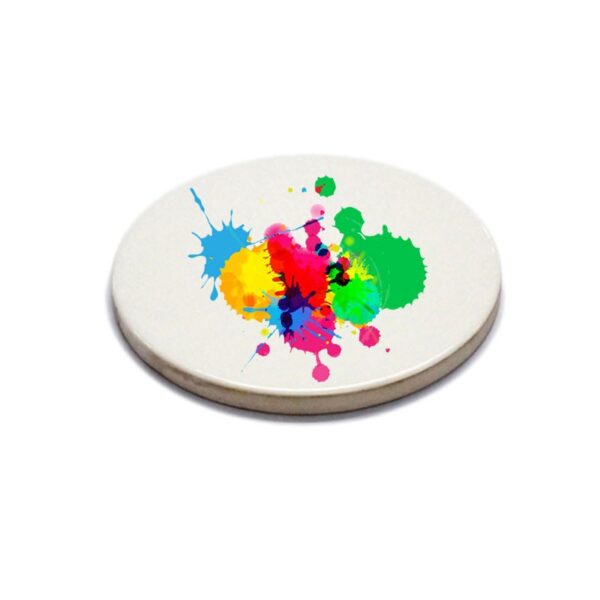 Posa Vaso Goma y Tela Circular 11 cm Diámetro