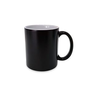 Taza Sublimable Importada de Cerámica Mágica. Negra.