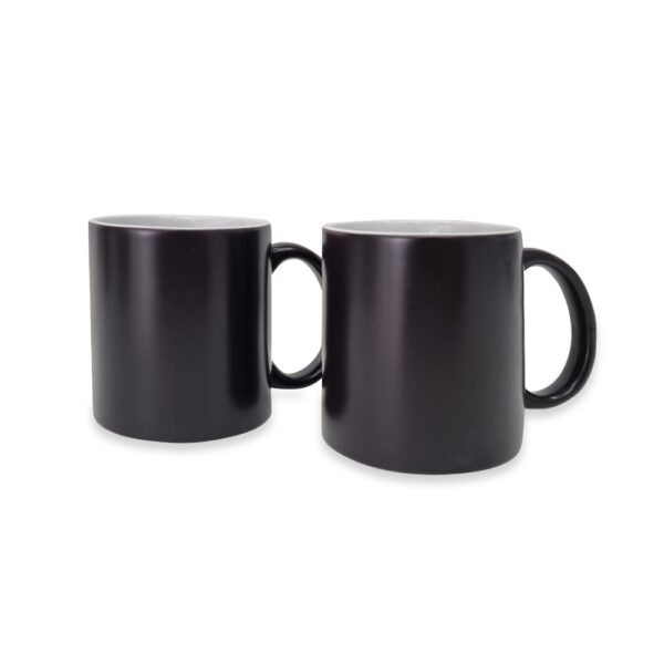 Taza Sublimable Importada de Cerámica Mágica. Negra.