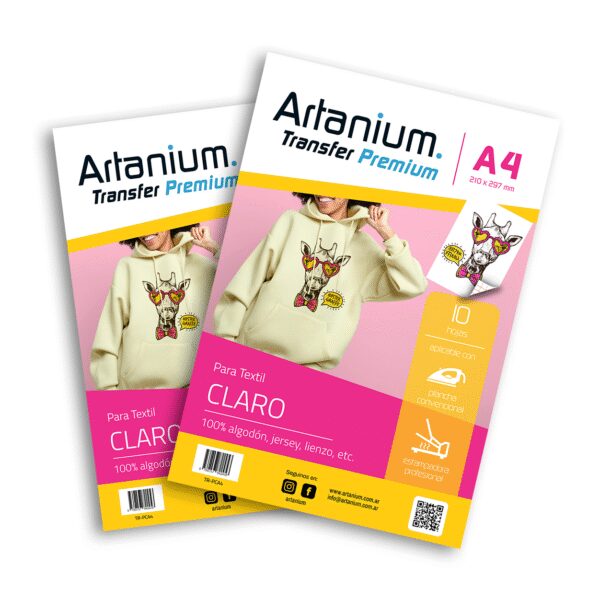 Transfer Premium Para Prendas Claras - A4 x10 Hojas