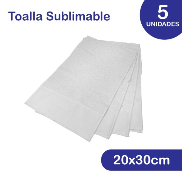 Toalla Sublimable Blanca 20x30