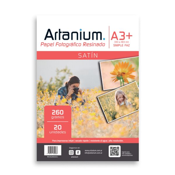 Papel Fotográfico Resinado Satin 260gr x20 Hojas