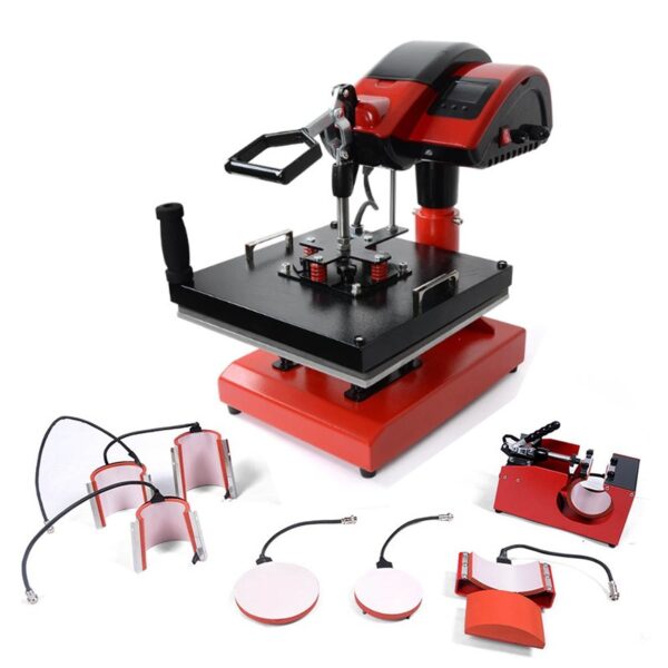 Estampadora Para Sublimación 8 en 1 Max - Plancha 38x38 + 2 Platos + Gorro + 4 Tazas Senko MAX800