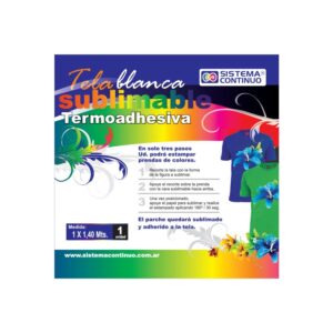 Tela termoadhesiva para Sublimar 69x30 cm x5 unidades