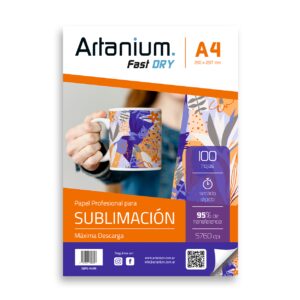 Papel Para Sublimar Artanium Fast Dry - A4 - Paquete x 100 hojas