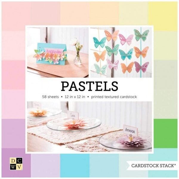 Block de 58 hojas colores pastel 30,5 x 30,5 cm DCWV