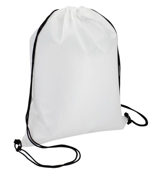 Mochila Blanco Cordon Negro de 25x32cm