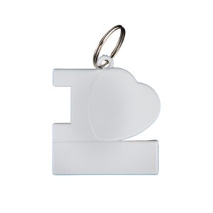 Llavero I Love Brillante x50 unidades - 50x50mm con argolla